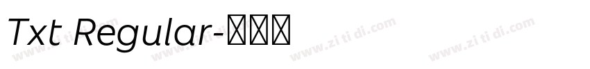 Txt Regular字体转换 Txt Regular字体转换